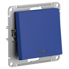 Выключатель одноклавишный Systeme Electric AtlasDesign с подсветкой, 10А, аквамарин &mdash; Multielectrika