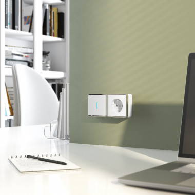 Выключатель одноклавишный с подсветкой Gallant белый W5010101 &mdash; Multielectrika