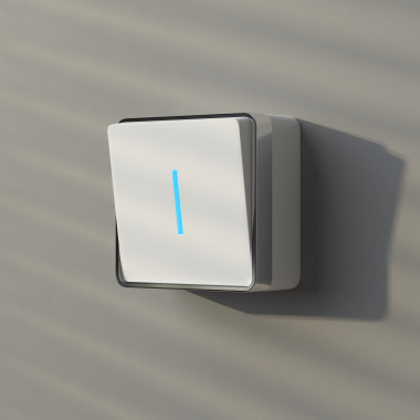 Выключатель одноклавишный с подсветкой Gallant белый W5010101 &mdash; Multielectrika