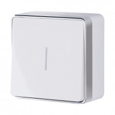 Выключатель одноклавишный с подсветкой Gallant белый W5010101 &mdash; Multielectrika