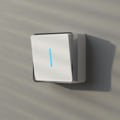 Выключатель одноклавишный с подсветкой Gallant белый W5010101 &mdash; Multielectrika