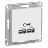 Зарядное устройство USB Schneider Electric Atlas Design белое