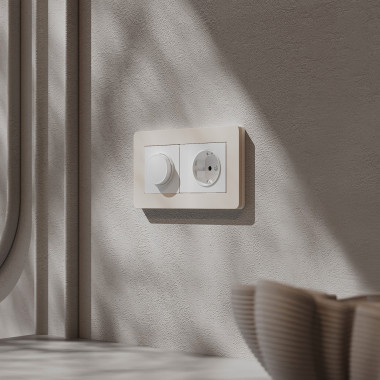 Рамка из поликарбоната на 2 поста Split айвори/белый, soft-touch W0023066 &mdash; Multielectrika