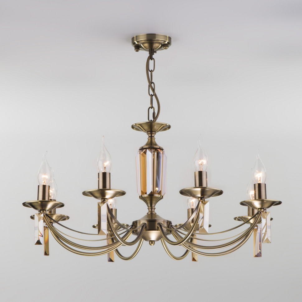 Подвесная люстра 60087/8 античная бронза фото 1 — Multielectrika