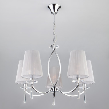 Подвесная люстра с хрусталем 60079/5 хром — Multielectrika