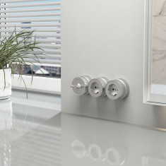 Выключатель на 4 положения двухклавишный Vintage серебро матовый/хром W5822054 &mdash; Multielectrika