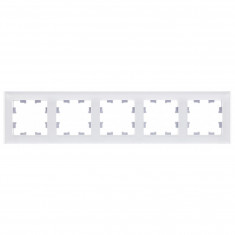 Рамка на 5 постов Systeme Electric AtlasDesign Nature матовое стекло, белый &mdash; Multielectrika