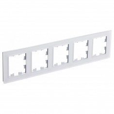 Рамка на 5 постов Systeme Electric AtlasDesign Nature матовое стекло, белый &mdash; Multielectrika