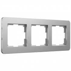 Рамка из металла на 3 поста Platinum алюминий W0032606 &mdash; Multielectrika