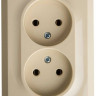 Розетка 2К угловая без шторок Кремовая Schneider Electric Этюд PA16-105K
