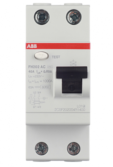 УЗО ABB FH202 AC-40/0,03 тип AC 40A 30mA 2CSF202004R1400 — Multielectrika