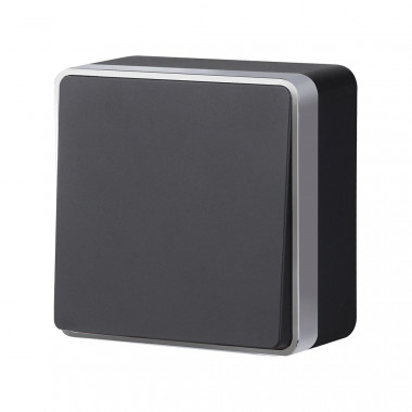 Выключатель одноклавишный проходной Gallant черный с серебром W5012034 &mdash; Multielectrika