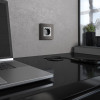 Рамка из поликарбоната на 1 пост Slab бронза софт W0012963 фото 2 &mdash; Multielectrika