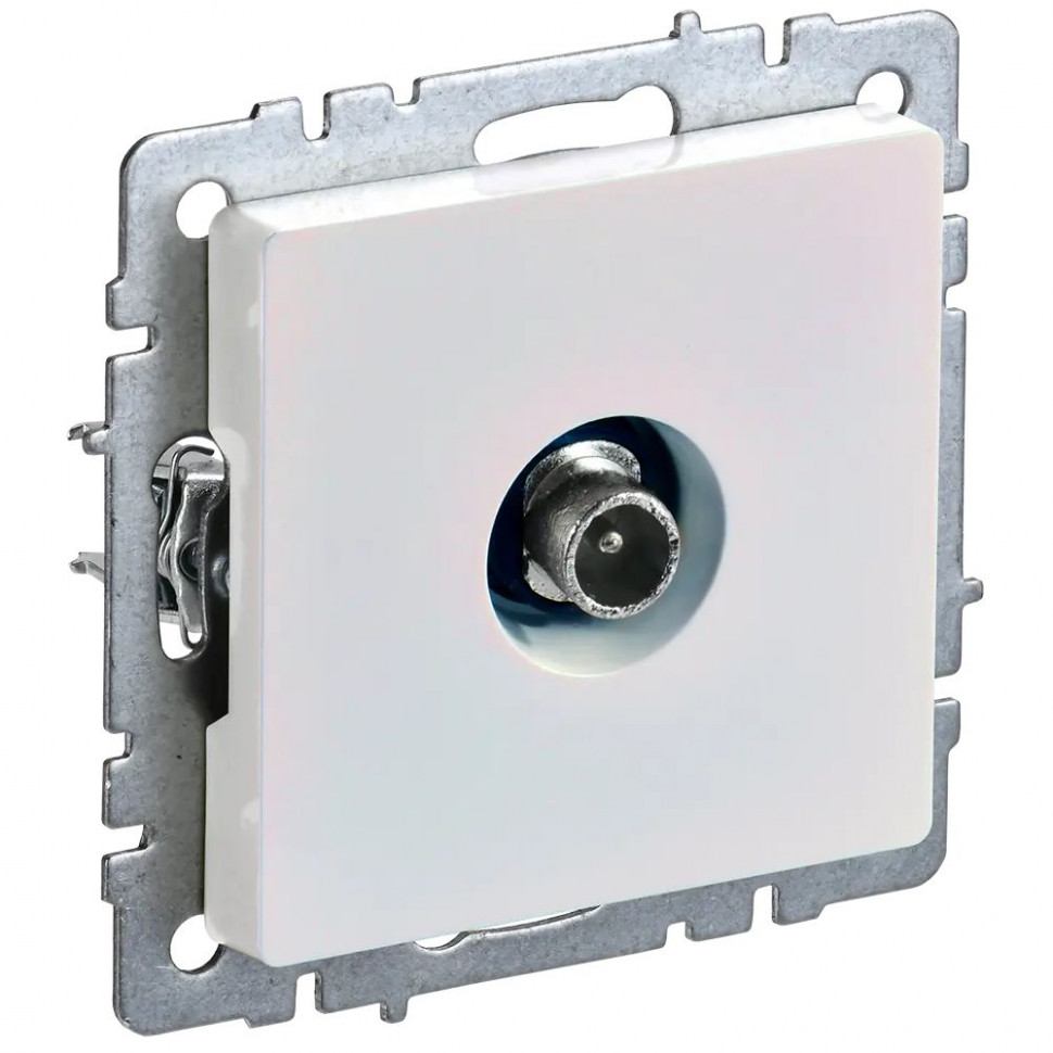 Розетка TV проходная IEK Brite РТВ10-0-БрЖ жемчуг фото 1 — Multielectrika