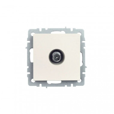 Розетка TV проходная IEK Brite РТВ10-0-БрЖ жемчуг — Multielectrika