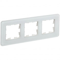 Рамка на 3 поста IEK Brite РУ-3-2-Бр стекло белый RE &mdash; Multielectrika