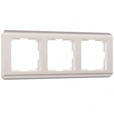 Рамка из поликарбоната на 3 поста Stream перламутровый W0032113 — Multielectrika