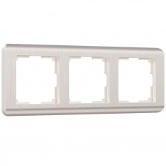 Рамка из поликарбоната на 3 поста Stream перламутровый W0032113 &mdash; Multielectrika