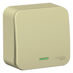 Переключатель одноклавишный Systeme Electric Blanca с подсветкой, бежевый 10А &mdash; Multielectrika