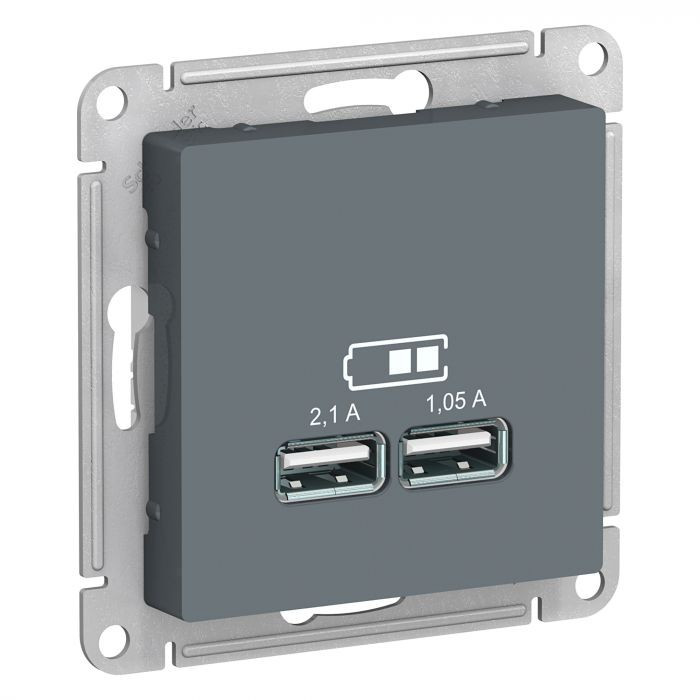 Зарядное устройство USB Schneider Electric Atlas Design грифель фото 1 — Multielectrika