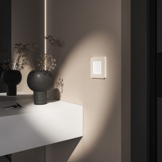 Рамка из поликарбоната на 1 пост Split айвори/белый, soft-touch W0013066 &mdash; Multielectrika