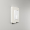 Рамка из поликарбоната на 1 пост Split айвори/белый, soft-touch W0013066 фото 6 &mdash; Multielectrika