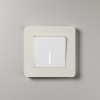 Рамка из поликарбоната на 1 пост Split айвори/белый, soft-touch W0013066 фото 5 &mdash; Multielectrika
