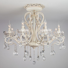 Потолочная люстра с хрусталем 12205/8 белый &mdash; Multielectrika