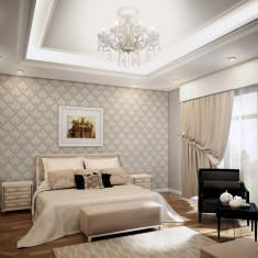 Потолочная люстра с хрусталем 12205/8 белый &mdash; Multielectrika