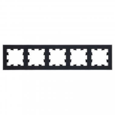 Рамка на 5 постов Systeme Electric AtlasDesign Nature матовое стекло, черный — Multielectrika