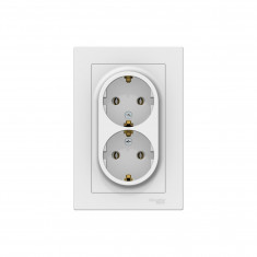 Розетка двойная Systeme Electric AtlasDesign в сборе, 16А, лотос &mdash; Multielectrika