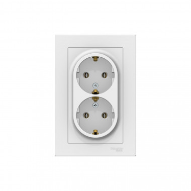 Розетка двойная Systeme Electric AtlasDesign в сборе, 16А, лотос — Multielectrika