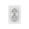 Розетка двойная Systeme Electric AtlasDesign в сборе, 16А, лотос
