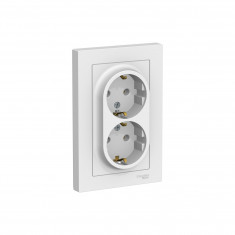 Розетка двойная Systeme Electric AtlasDesign в сборе, 16А, лотос &mdash; Multielectrika