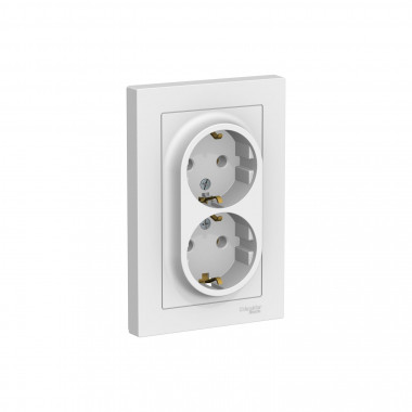 Розетка двойная Systeme Electric AtlasDesign в сборе, 16А, лотос — Multielectrika