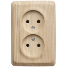 Розетка 2К угловая без шторок Сосна Schneider Electric Этюд PA16-105D &mdash; Multielectrika