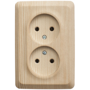 Розетка 2К угловая без шторок Сосна Schneider Electric Этюд PA16-105D фото 1 — Multielectrika