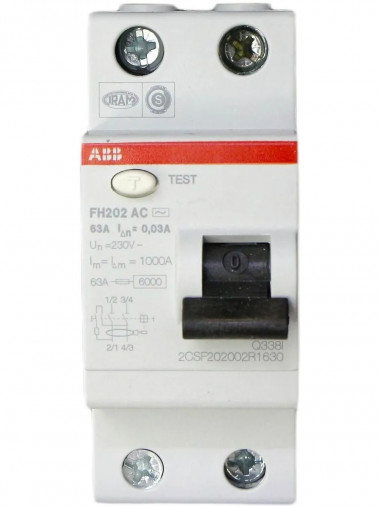 УЗО ABB FH202 AC-63/0,03 тип AC 63A 30mA 2CSF202002R1630 &mdash; Multielectrika