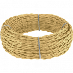 Ретро кабель витой 3х1,5 золотой песок (под заказ) W6453547 &mdash; Multielectrika