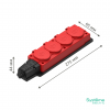 Systeme Electric MULTISET Колодка 4х розетка 2К+З каучуковая 16 А/250 В IP44 КРАСНАЯ фото 10 &mdash; Multielectrika