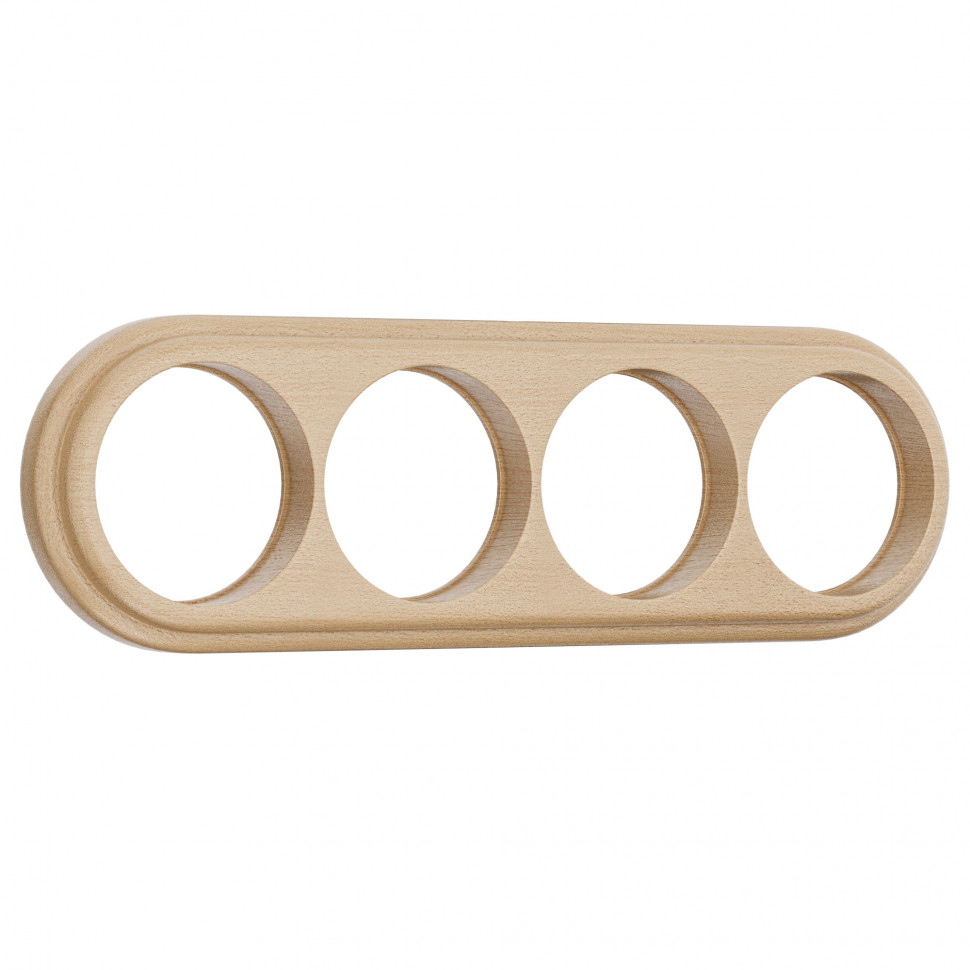 Рамка на 4 поста (светлый бук) WL15-frame-04 фото 1 — Multielectrika