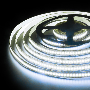 Светодиодная лента 24 В 24 Вт/м 240 Led/м 2835 IP20, холодный белый 6500K, 5 м Лента светодиодная 24V 24W 240Led 2835 IP20 холодный белый, 5м — Multielectrika