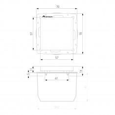 Заглушка (шампань рифленый) W1159210 &mdash; Multielectrika
