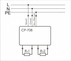 Реле напряжения (Однофазный-АС / Ампер-16 / Контакт-1NO) CP-708 &mdash; Multielectrika