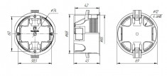 Установочная коробка Промрукав 68x45 по гипсокартону &mdash; Multielectrika