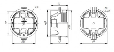 Установочная коробка Промрукав 68x45 по гипсокартону — Multielectrika