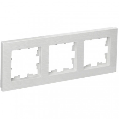 Рамка на 3 поста IEK Brite РУ-3-Бр белый рифленый — Multielectrika