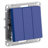 Выключатель трехклавишный Systeme Electric AtlasDesign 10А, аквамарин фото 1 — Multielectrika