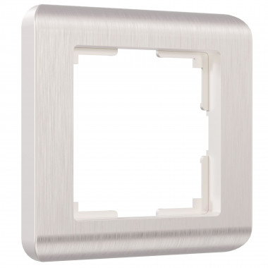 Рамка из поликарбоната на 1 пост Stream перламутровый W0012113 &mdash; Multielectrika