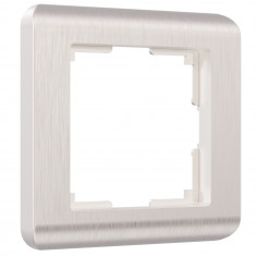 Рамка из поликарбоната на 1 пост Stream перламутровый W0012113 &mdash; Multielectrika